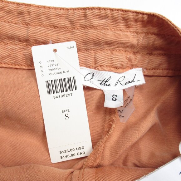 Anthropologie On the Road Drawstring Ankle Cargo Pants Orange - S - Picture 9 of 11